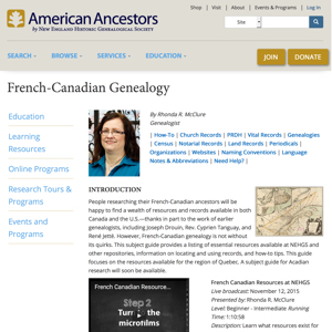 French-Canadian Genealogy