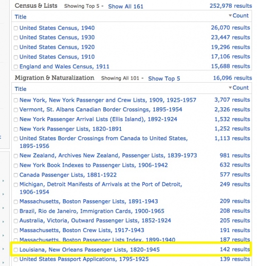 Collection Results at FamilySearch