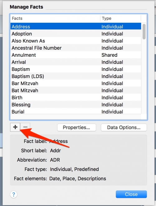 Add a fact to Family Tree Maker