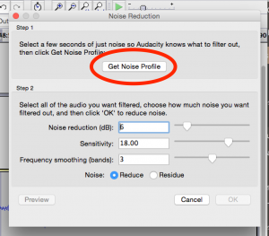 Noise Reduction in Audacity