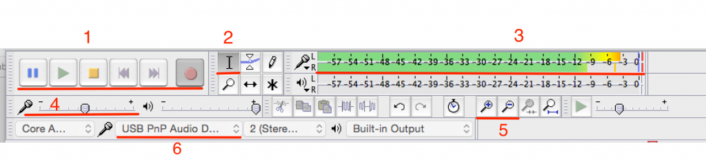 Audacity Toolbars