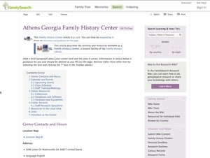 Athens Georgia Family History Center