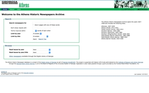 Athens, Georgia Historical Newspaper Archive