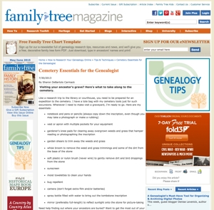 Cemetery Essentials for the Genealogist