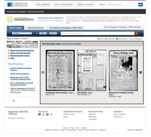 Chronicling America: Historic American Newspapers